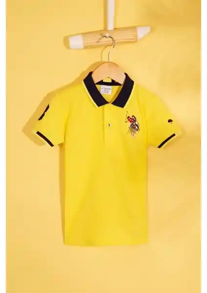 U.S. Polo Assn. Erkek Çocuk Sarı Polo Yaka T-Shirt 50199224-Vr035 Konfor ve Şıklık Sunar