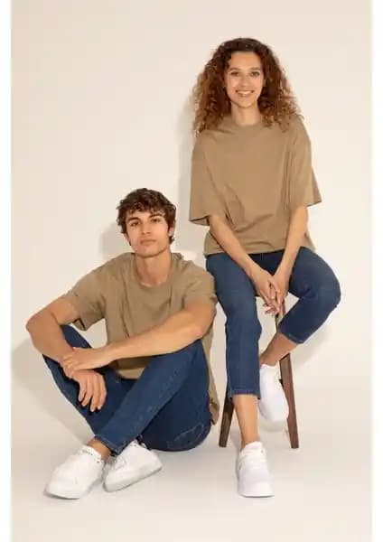 U.S. Polo Assn. Erkek Comfort Fit Bisiklet Yaka Haki Tişört Günlük ve Spor Kullanımına Uygun