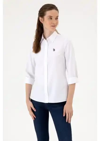 U.S. Polo Assn. Kadın Beyaz Gömlek: Modern ve Şık Tasarım ile Günlük Rahatlık