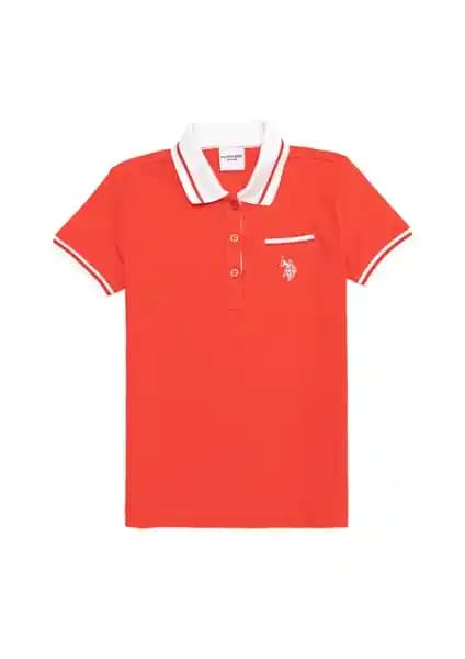 U.S. Polo Assn. Kız Çocuk Kırmızı T-Shirt: Günlük Şıklık ve Konfor Sunan Tasarım
