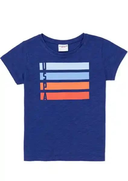 U.S. Polo Assn. Kız Çocuk Mavi Basic T-Shirt: Rahat ve Şık Günlük Giyim Seçeneği