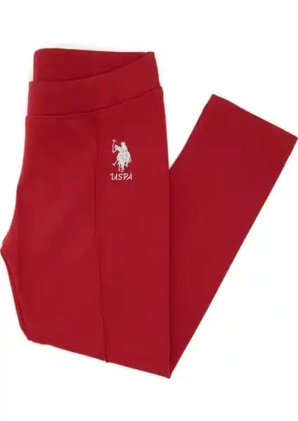 U.S. Polo Assn. Kız Çocuk Vişne Tayt: Şık ve Rahat Günlük Kullanım İçin Ideal Seçenek