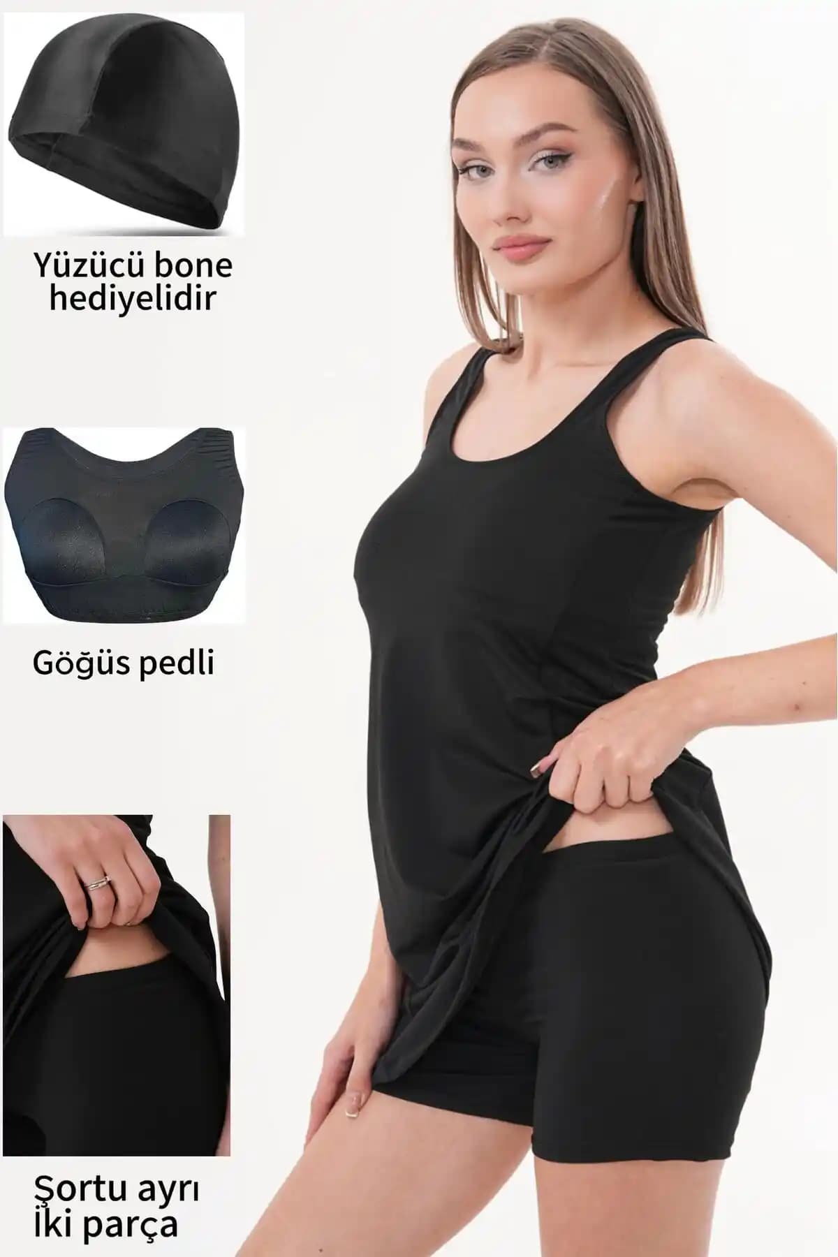 Vawensea Kadın Likralı Şortlu Düz Elbise Mayo: Şıklık ve Konfor Sunan Plaj Giyim Seçeneği