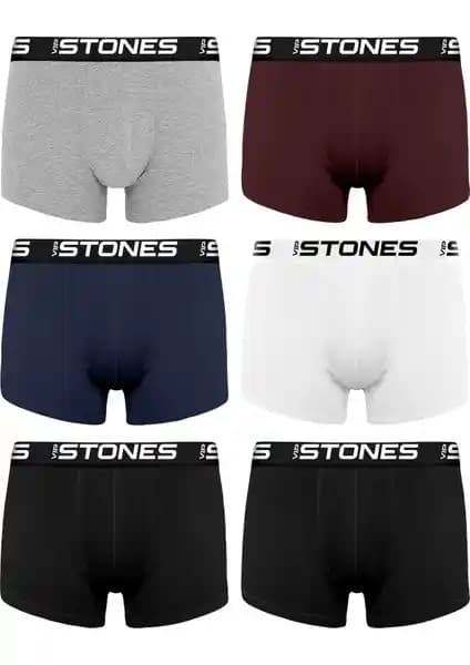 Vip Stones Likralı 6'lı Erkek Boxer Paketi Yüksek Kalite ve Konfor Sunar