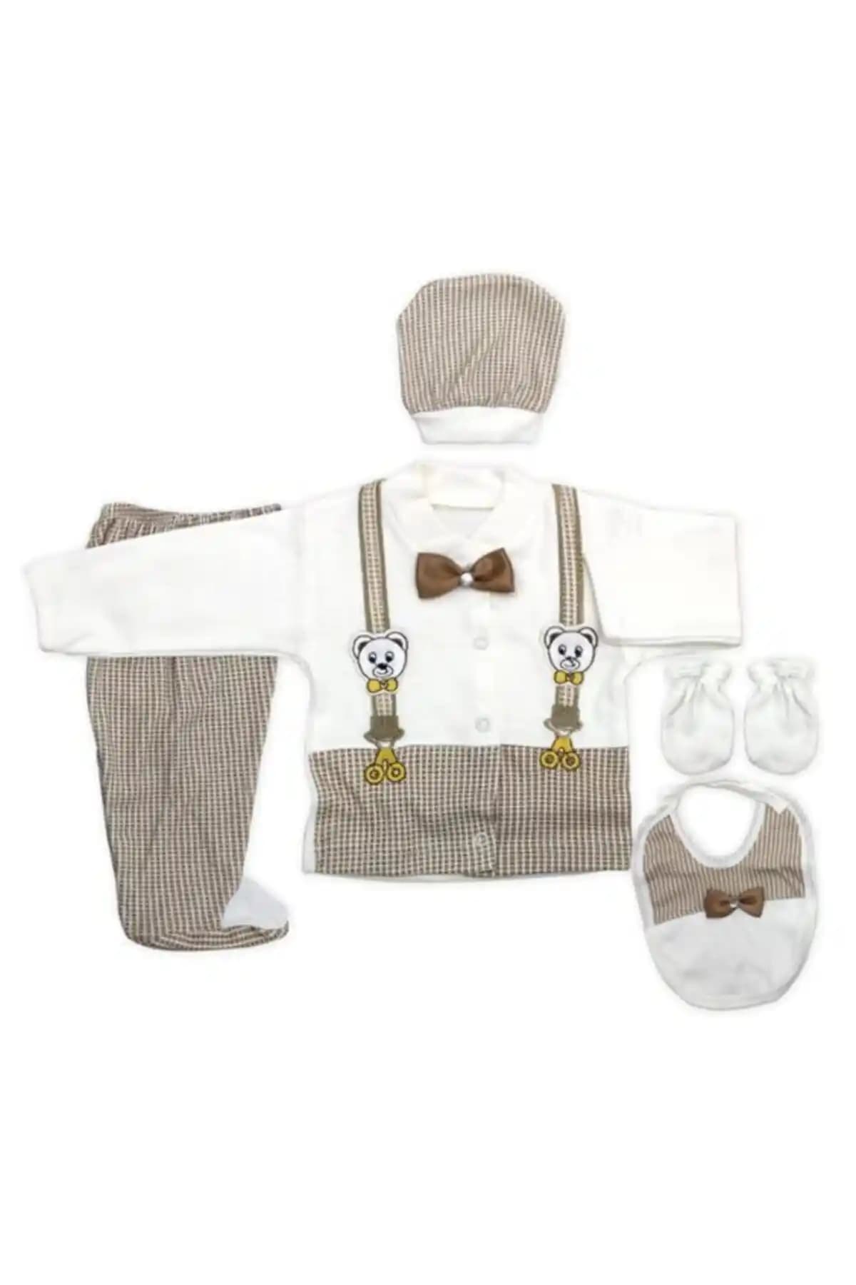 Yenidoğan Bebekler İçin Güvenli ve Şık 5 Parça Hastane Çıkış Seti Ürünleri