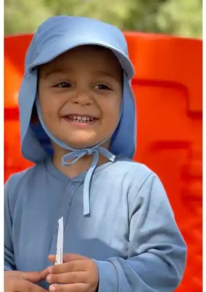 Yorni Flap Lejyoner Çocuk Güneş Şapkası Güvenli ve Şık Tasarım