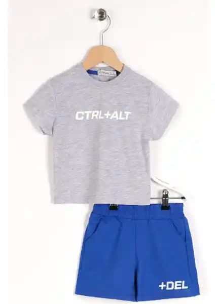 Zepkids Erkek Çocuk Gri Renkli Ctrl+Alt Yazı Baskılı Cep Detaylı Şortlu Takım Özellikleri ve Kullanım Alanları