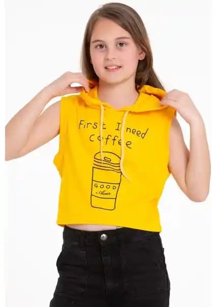 Zepkids Kapüşonlu Sıfır Kol Coffee Baskılı Sarı Kız Çocuk Sweatshirt Ürün Özellikleri ve Kullanım Avantajları