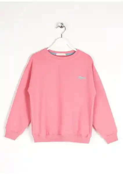 Zepkids Kız Çocuk Together Nakışlı Sweatshirt Renkli ve Şık Tasarım, Konforlu ve Dayanıklı