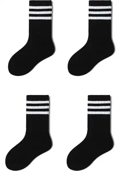 Zirve 4 Çift Çocuk Çizgili Mevsimlik Çoraplar: Konfor ve Şıklığın Buluştuğu Günlük Kullanım Ürünü