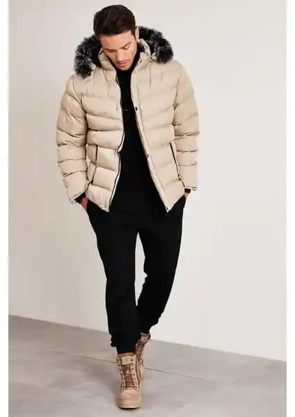 Buratti Slim Fit Suni Kürklü Peluş Astarlı Mont ve Loft Erkek Mont Karşılaştırması