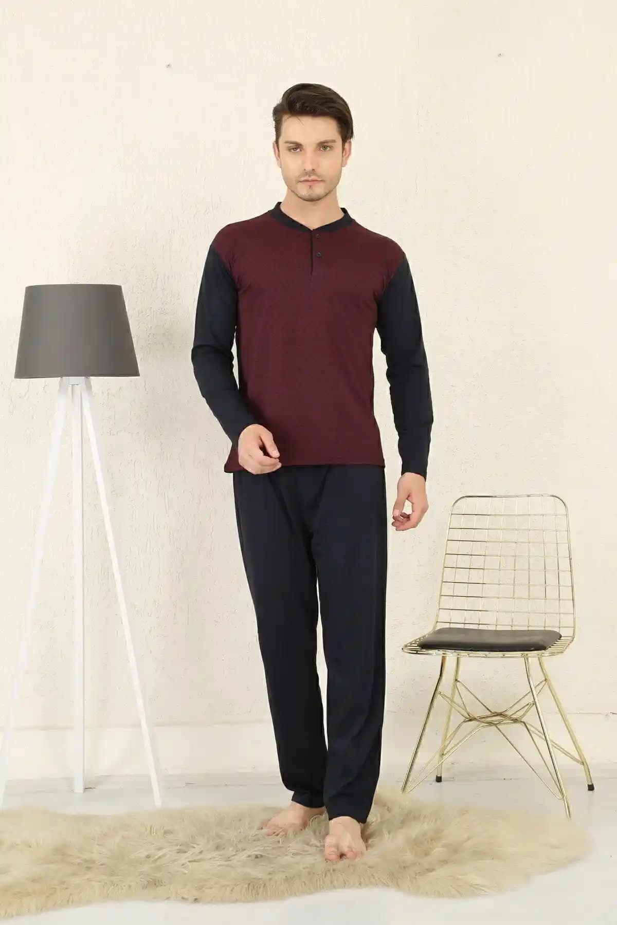 %100 Pamuklu Erkek Pijama Takımı - Konfor ve Şıklığı Bir Arada Sunar