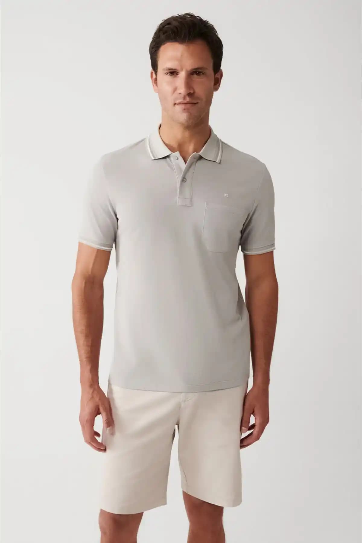 Avva Erkek Gri Kıvrılmaz Yaka Cepli 2 Düğmeli Polo Yaka T-shirt Özellikleri ve Kullanım Alanları