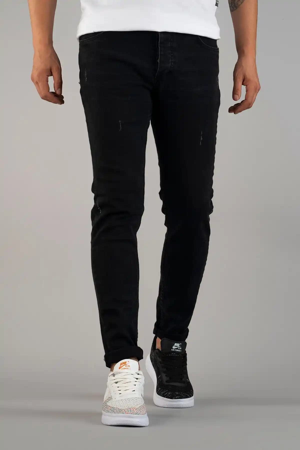 Bombe Erkek Slim Fit Dar Kesim Tırnaklı Kot Pantolon Günlük ve Şık Kullanım İçin