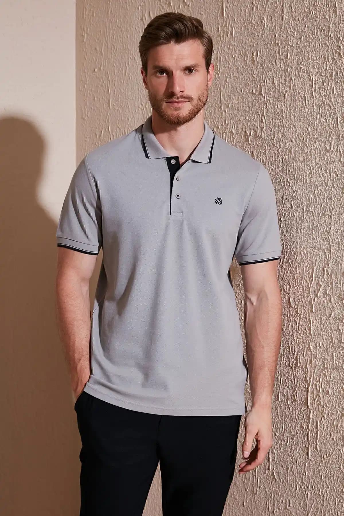 Buratti % 100 Pamuk Polo Yaka Slim Fit T-Shirt Günlük ve Şık Kullanım İçin Uygun