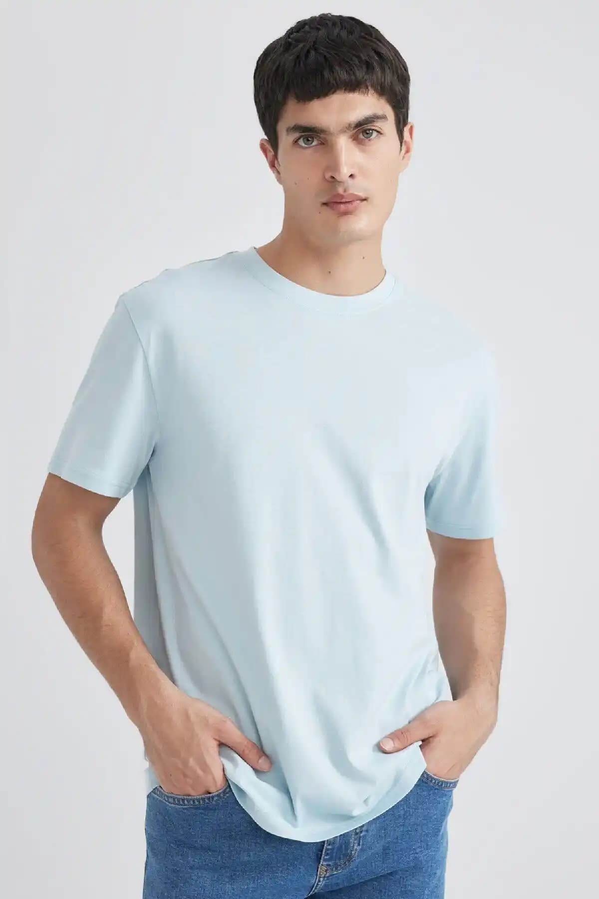 Defacto Yeni Regular Fit Bisiklet Yaka Basic Pamuk Tişörtleri Günlük Stil İçin Uygun