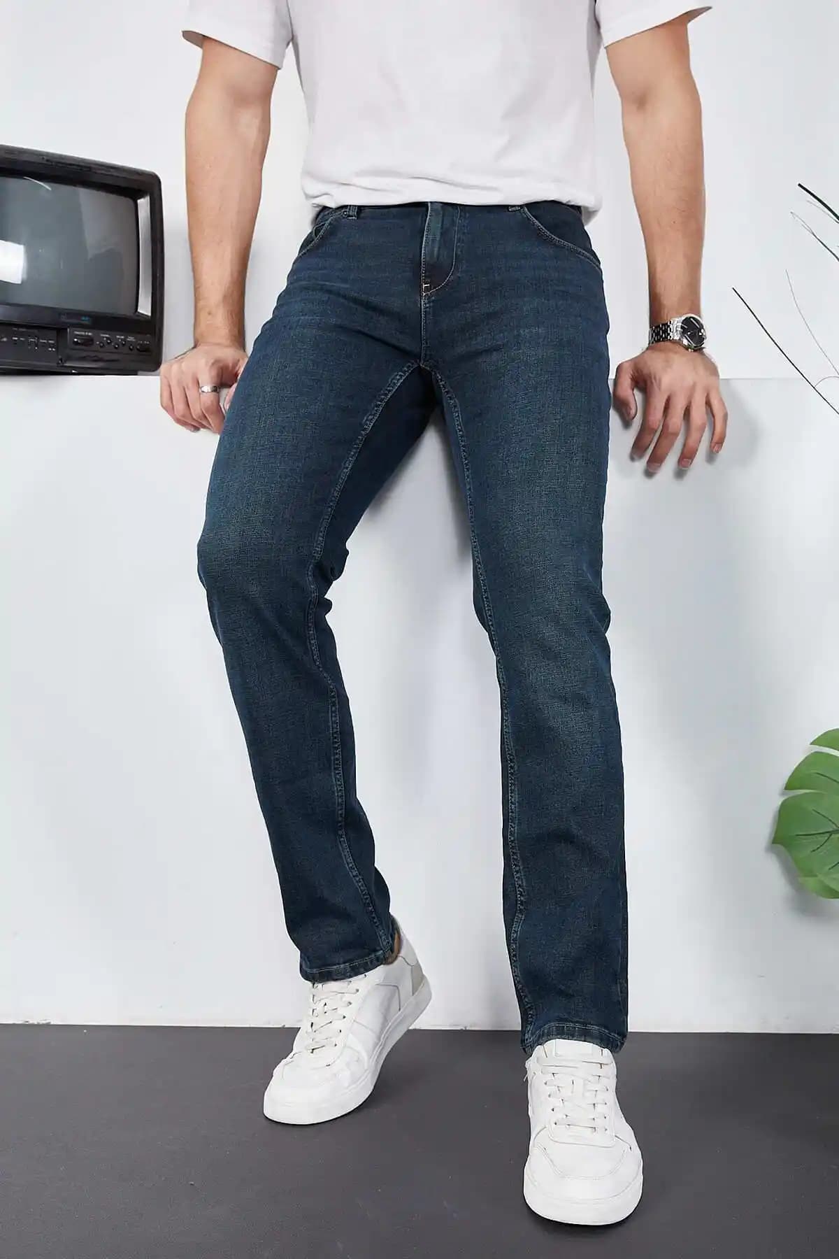 ENZİM JEANS Erkek Likralı Denim Regular Fit Pantolon Günlük Şıklık ve Konfor İçin
