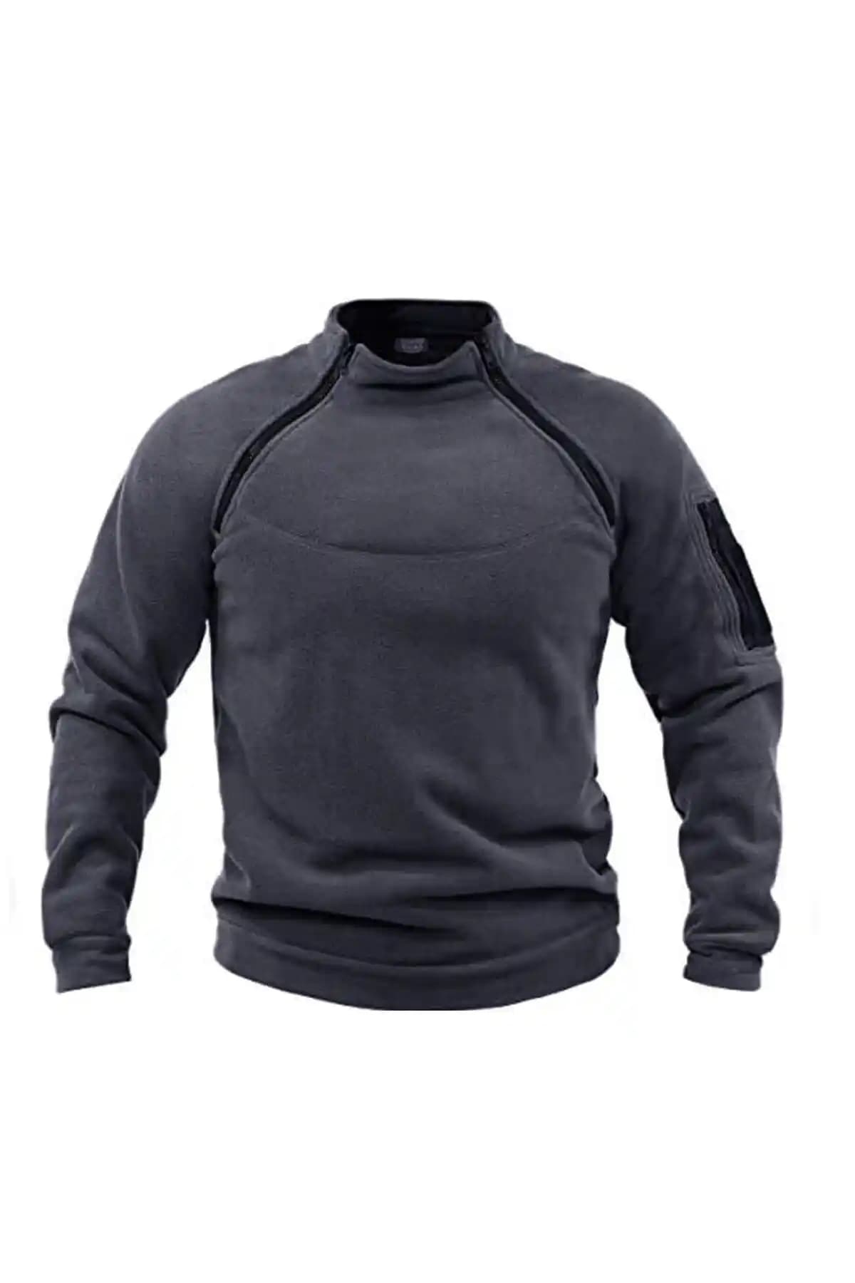 GENIUS STORE Erkek Polar Outdoor Fermuarlı Kombat Polar Şık ve Sıcak Kış Giyim Ürünü