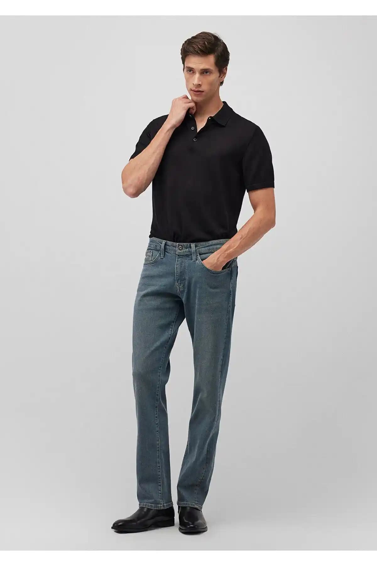 Mavi Hunter Black Puslu Vintage Jean Pantolon Türkiye'de Üretilmiş Modern ve Şık Tasarım