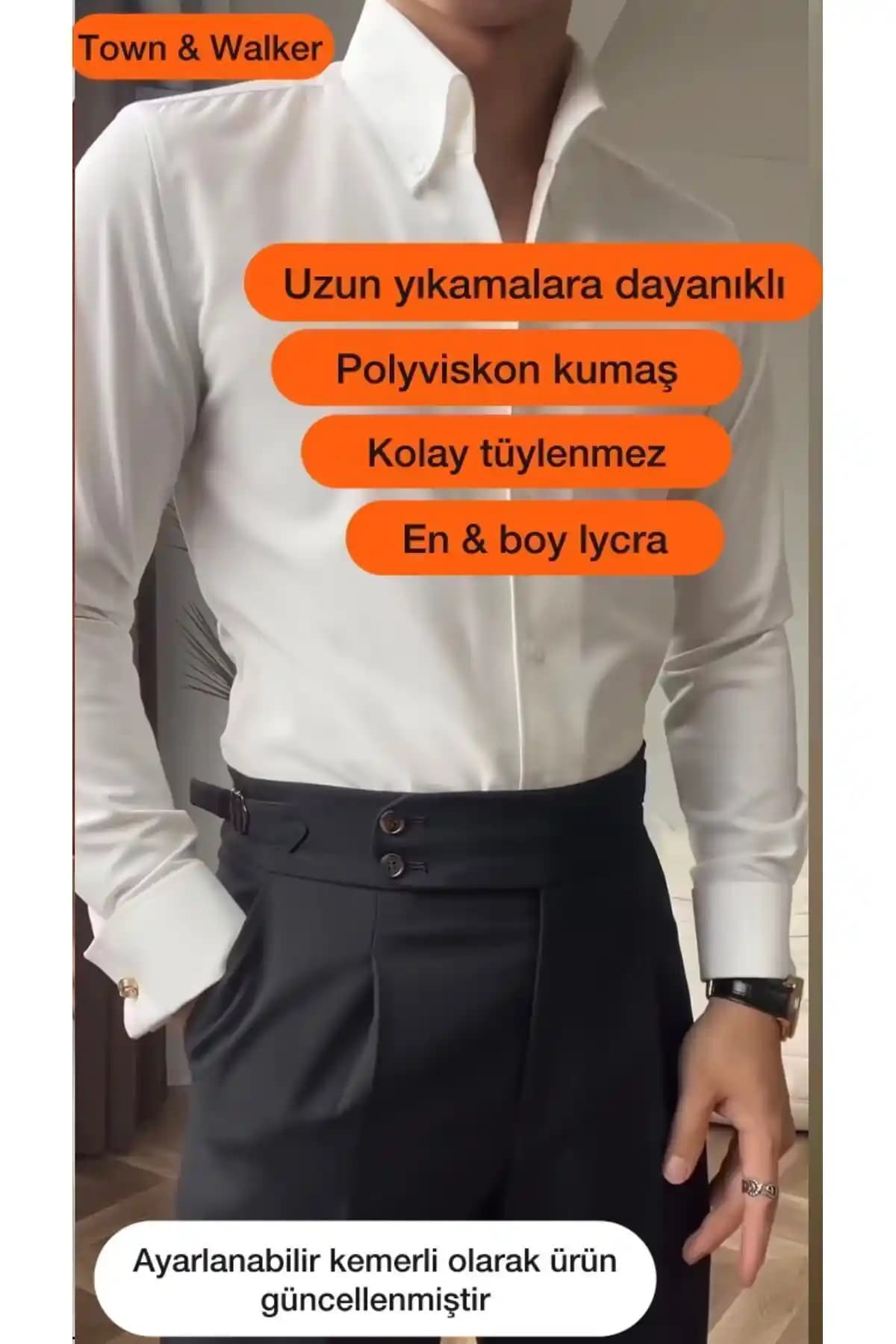 Town Walker Erkek İtalyan Kesim Kumaş Pantolon: Şıklık ve Konforun Modern Buluşması