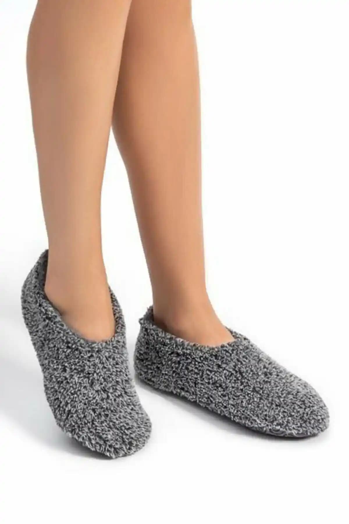 Twigy Relax Kaydırmaz Taban Gri Unisex Ev Patik Konfor ve Şıklık Sunar
