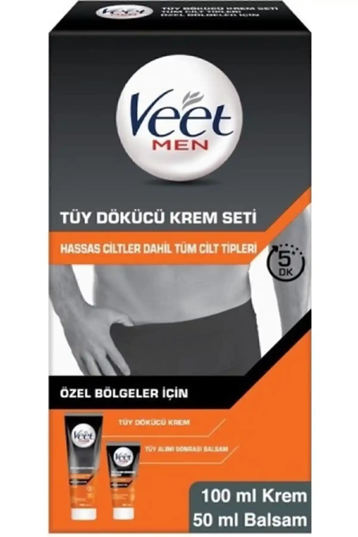 Veet Men Erkekler İçin Hassas Bölgeler Tüy Dökücü Krem Seti Güvenli ve Hızlı Çözüm