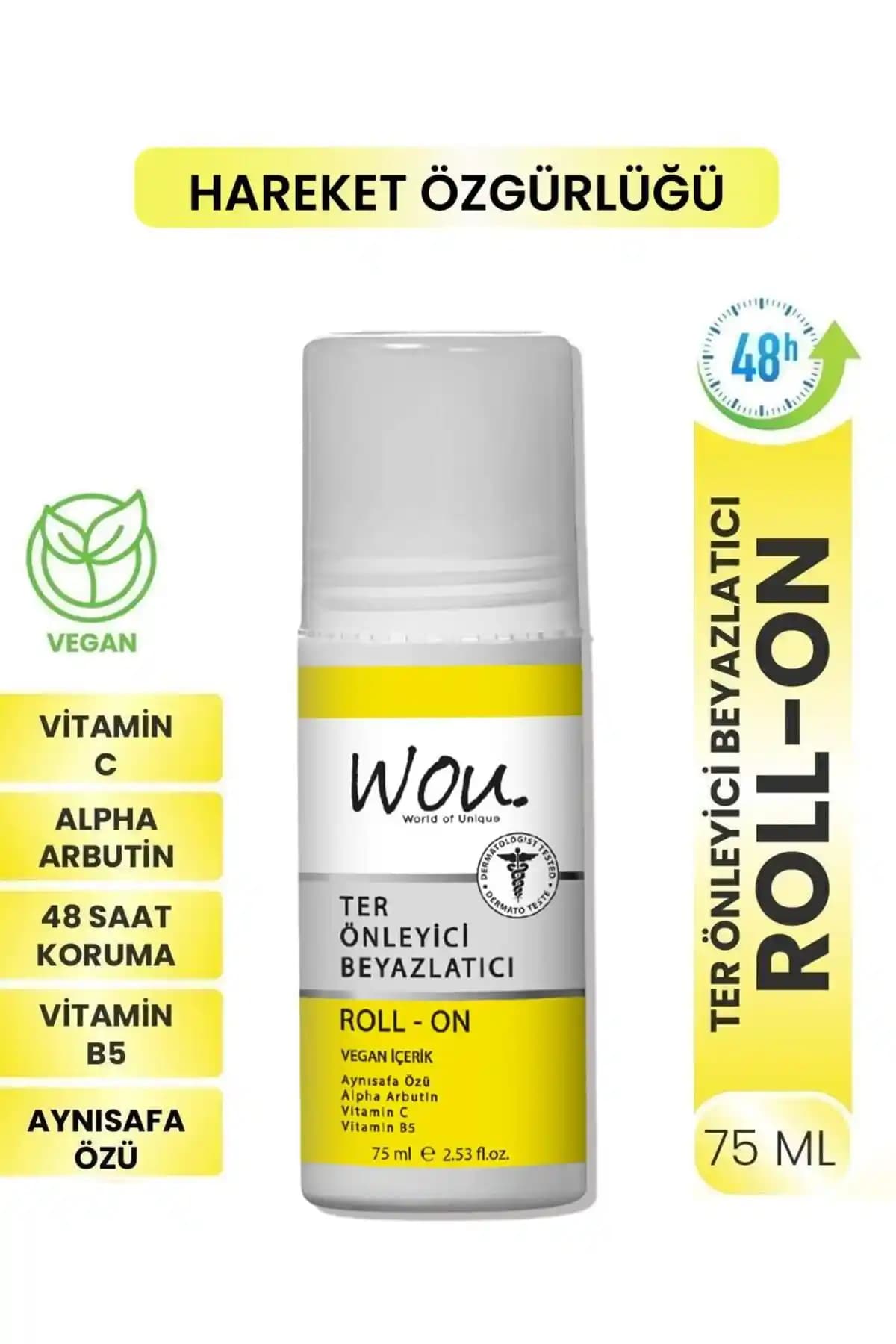 WOU World of Unique Wou Ter Önleyici Beyazlatıcı Roll-on Deodorant İncelemesi ve Kullanım Avantajları