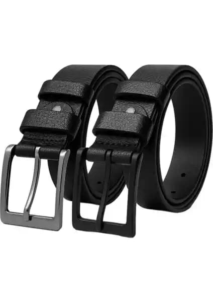 Bosskan Hakiki Deri Erkek Kemerleri - Şık ve Dayanıklı Tasarım Çift Paket