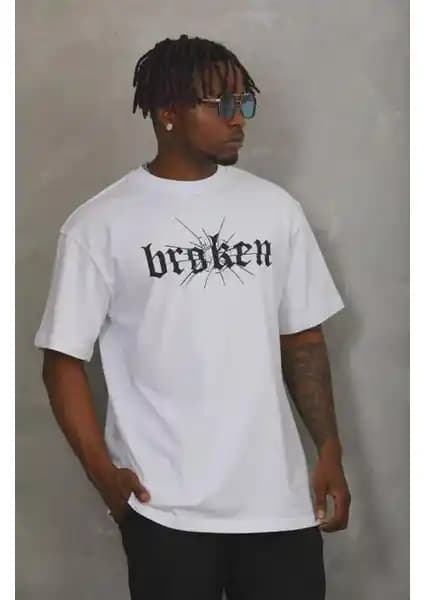 Civarda Moda Unisex Oversize Baskılı Bisiklet Yaka T-Shirt Modern ve Şık Tasarım