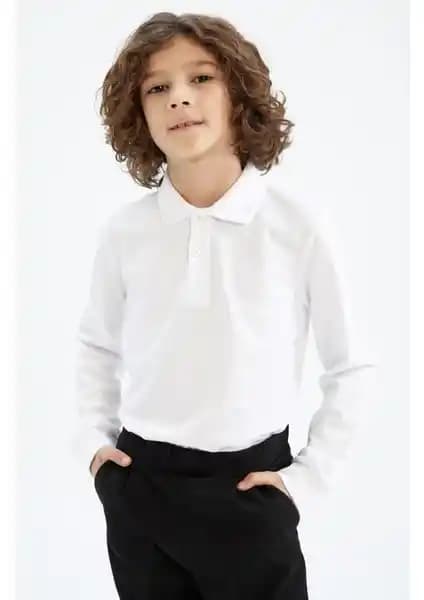 DeFacto Erkek Çocuk Beyaz Polo Yaka Uzun Kollu Tişörtü Detaylı İnceleme ve Kullanım Önerileri