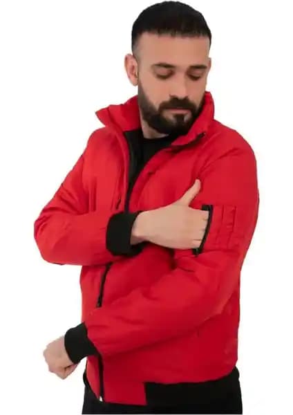 First Stops Erkek Spor Montu Dik Yaka Mevsimlik Şık ve Fonksiyonel Tasarım