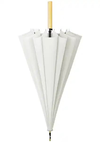 First Yaratıcı ve Sade Retro 16 Kemikli Düz Şemsiye: Modern ve Dayanıklı Tasarım