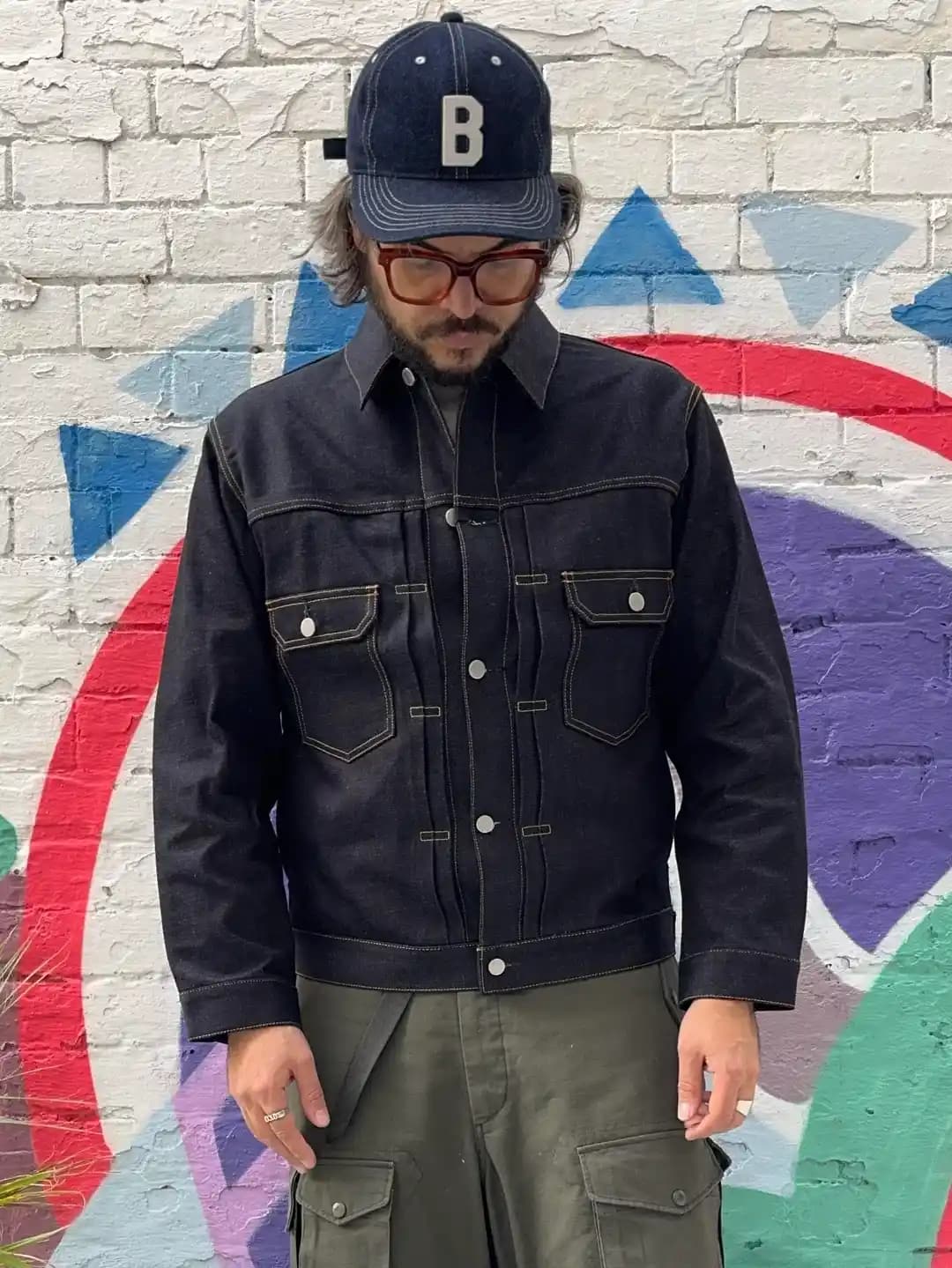 Momotaro #002 Tonuko Blue Type 2 Denim Ceket: Modern Kesim ve Derin Indigo Tonu