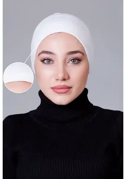 Nanak Beyaz Likralı Kaymayan Bone: Şık ve Konforlu Günlük Kullanım Kadın Boneleri