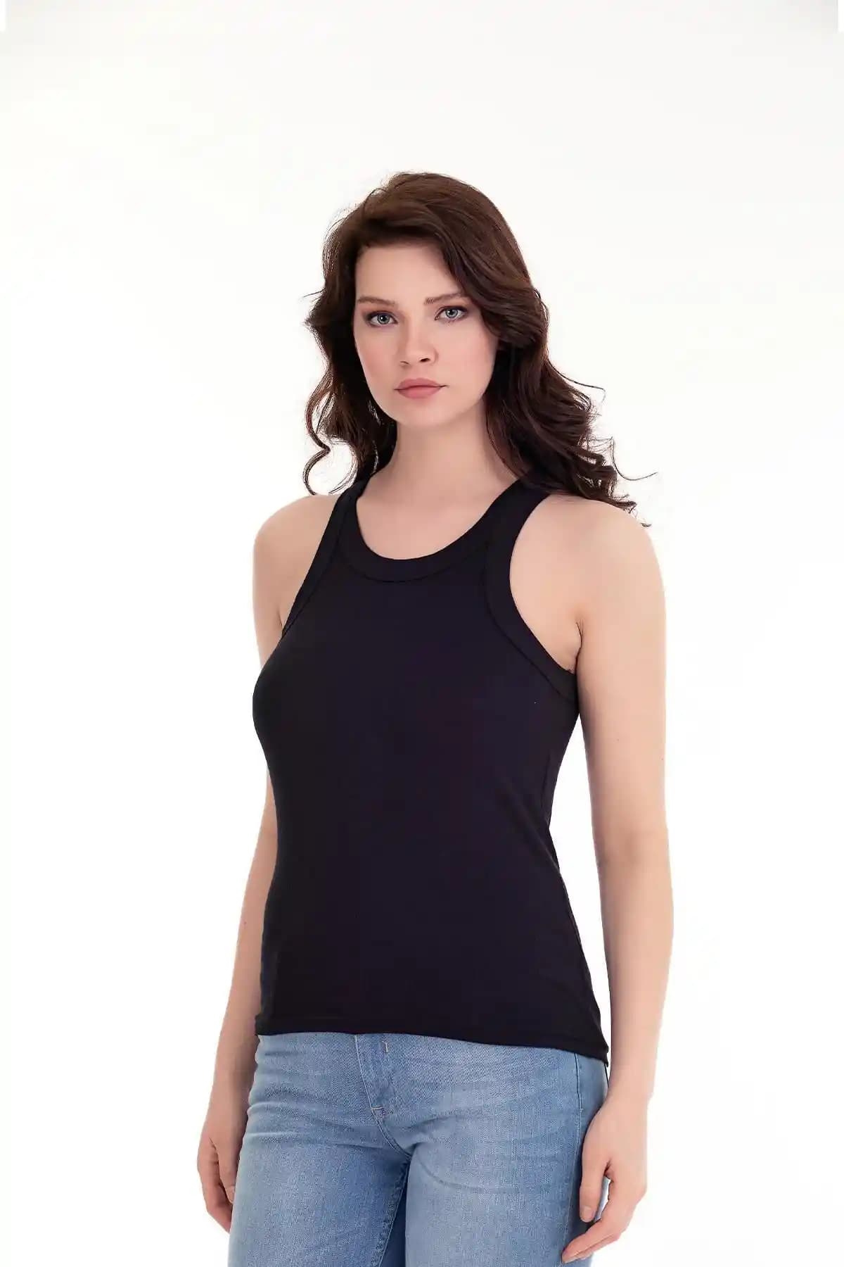 Sensu Kadın Kalın Askılı Kaşkorse Basic Atlet Günlük Şıklık ve Rahatlık İçin Uygun