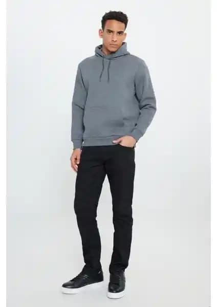 Altınyılz Classics Erkek Antrasit Melanj Kapüşonlu Sweatshirt Şıklık ve Konfor Bir Arada