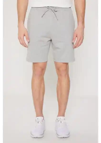 Altınyılz Classics Erkek Gri Melanj Standart Fit Şort Günlük ve Şık Kullanım İçin Uygun
