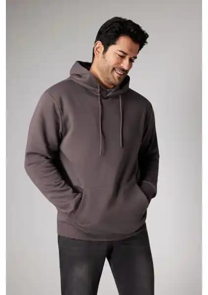 Altınyılz<dı>z Classics Erkek Koyu Gri Kapüşonlu Sweatshirt Şıklık ve Konfor Sunar