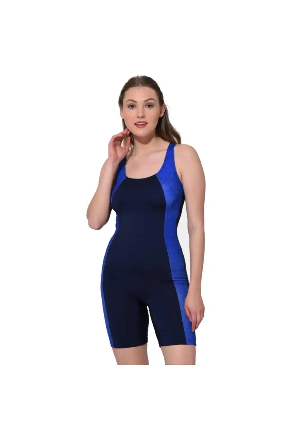 Argisa Uzun Şortlu Şeritli Yüzücü Mayo 6519 Lacivert Modern Tasarım ve Konfor Sunar