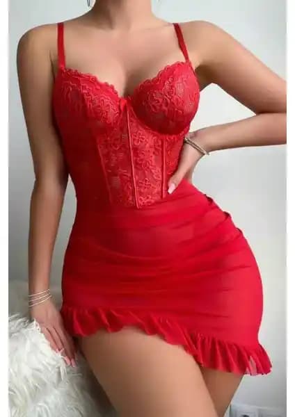 Bella Notte 2 Parça Balenli Fırfırlı Dantel Tül Gecelik İnceleme ve Kullanıcı Yorumları