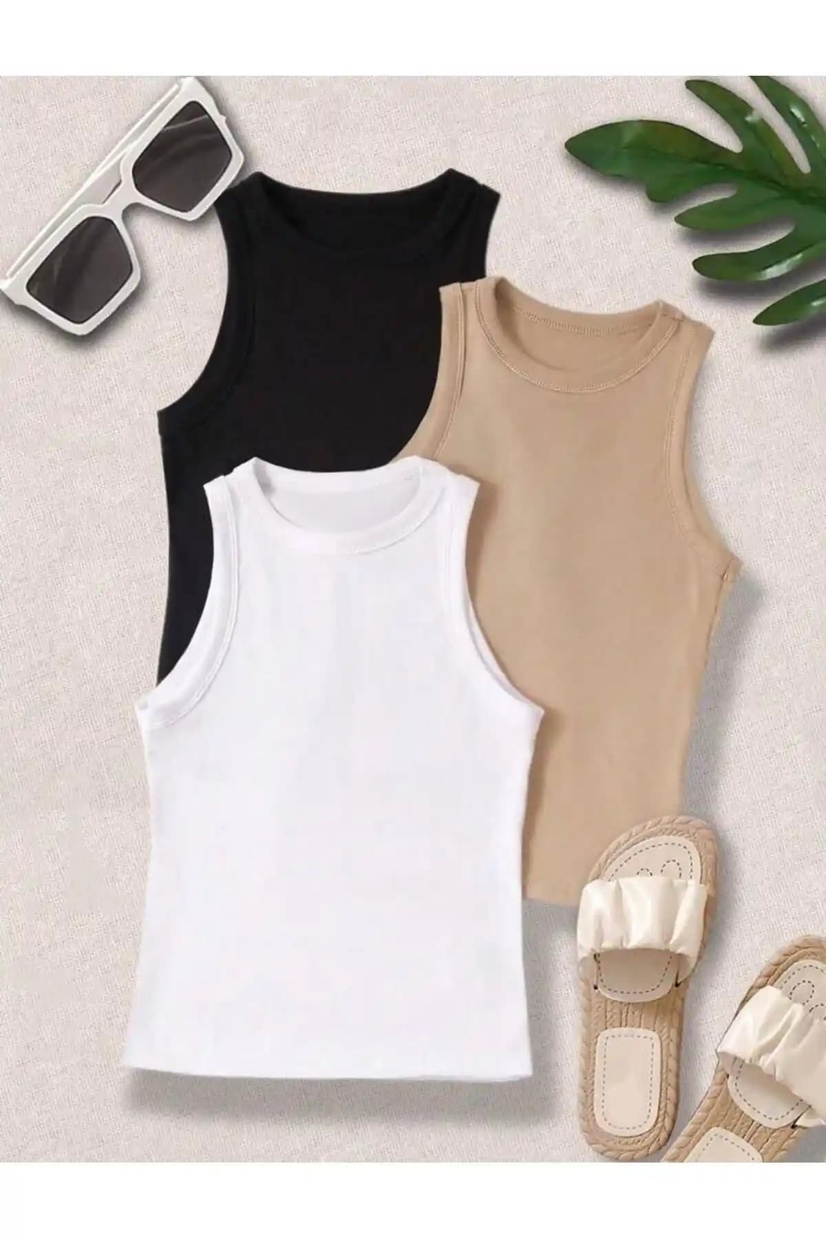 Bemmoda Kadın 3'lü Atlet Seti: Şık ve Konforlu Yazlık Spor Atletleri