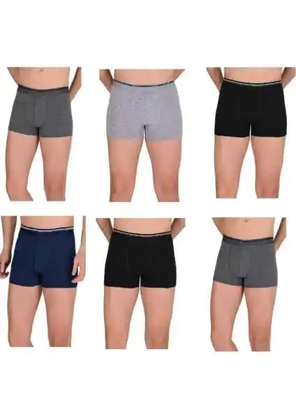 Berrak 1097 Erkek Likralı Esnek Boxer - Konfor ve Dayanıklılık Sunan 6'lı Paket