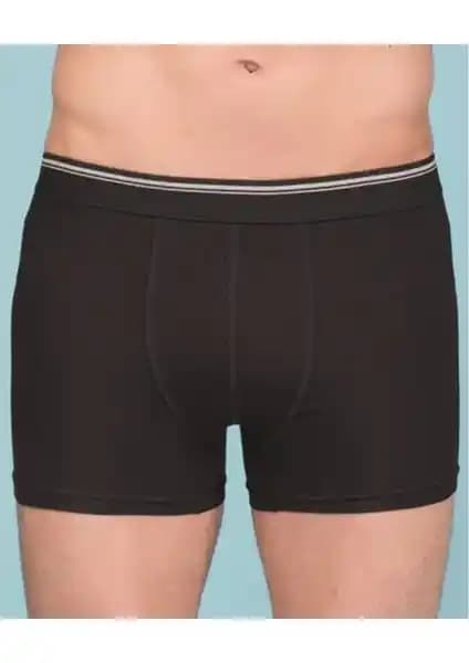 Berrak Erkek Likralı Boxer Siyah Paket 6 Adet Konfor ve Kalite Sunar