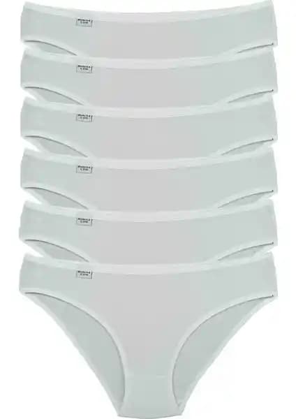 Bluence Beyaz Düşük Bel Likralı Pamuklu Slip Kadınlar İçin Günlük Konfor ve Şıklık