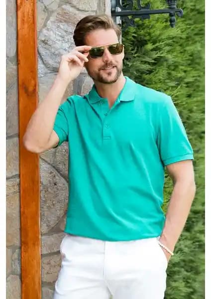 Buratti %100 Pamuk Düğmeli Regular Fit Polo T-Shirt Erkekler İçin Şık ve Konforlu Giyim Seçeneği