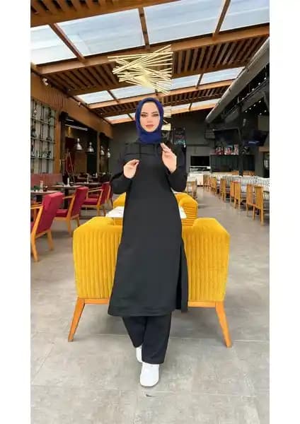 Bwest Uzun Kapşonlu Yırtmaçlı Spor Takım Kadınlar İçin Günlük ve Spor Kullanımı