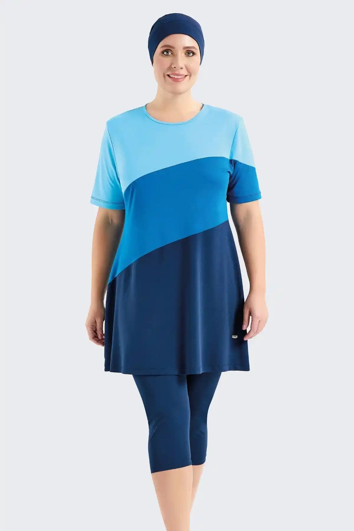 C&CITY Büyük Beden Kısa Kol Taytlı Yarım Kapalı Mayo Detaylı İnceleme ve Özellikleri