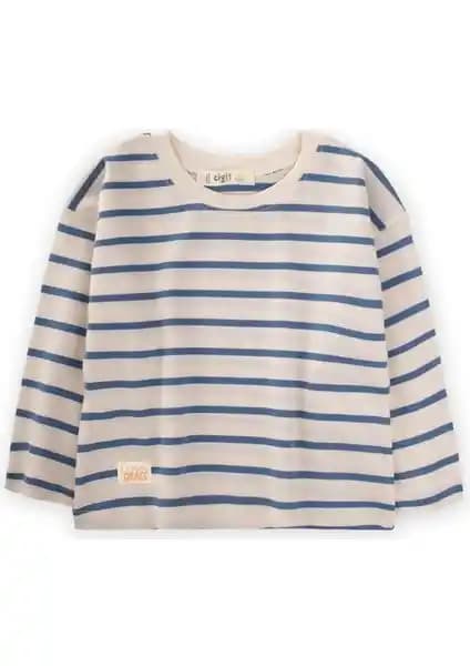 Cigit Çizgili Mevsimlik Erkek Çocuk T-Shirtleri Yüksek Kalite ve Konfor Sunar