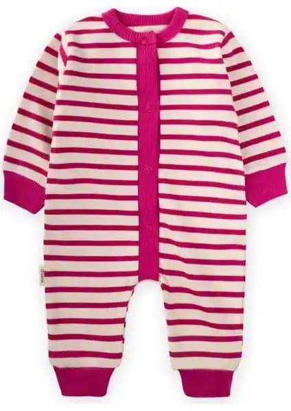 Cigit Çizgili Triko Tulum 0-3 Yaş için Konforlu ve Şık Bebek Giyim Seçeneği