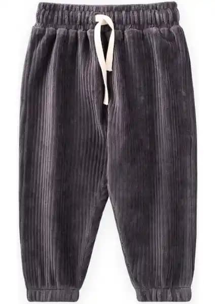Cigit Fitilli Kadife Jogger Pantolon: Çocuklar İçin Şık ve Rahat Kışlık Giyim Seçeneği